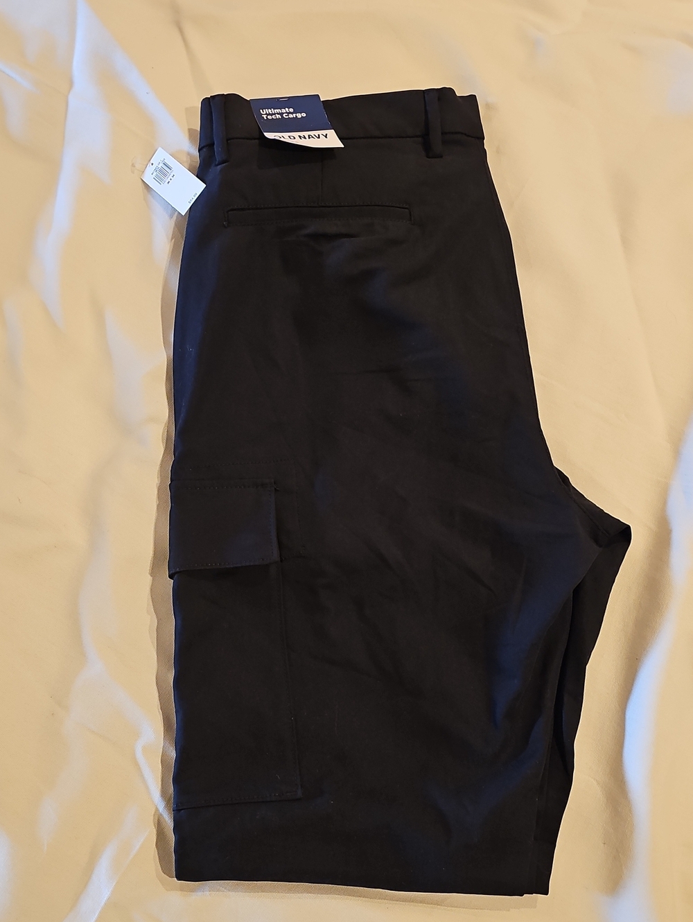 Old Navy Navy Black Cargo Pants with Side Pocket 36x34 New With Tags